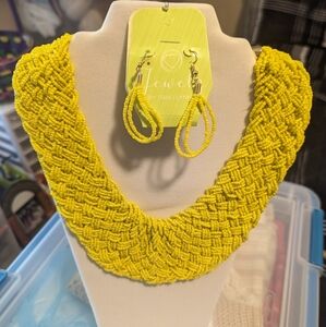 Jewelry necklaces, earrings and bracelet.